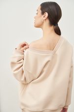 СВИТШОТ С V-ВЫРЕЗОМ КРЕМ-БРЮЛЕ