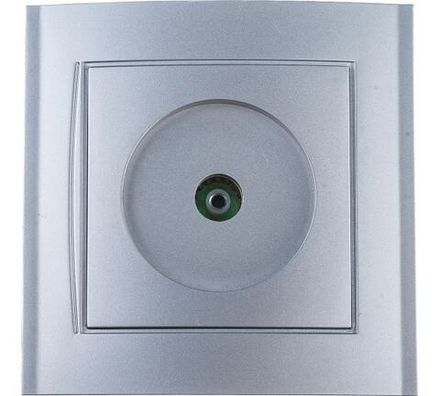 Розетка телевизионная одноместная "UNIVersal" серия "Бриллиант", с/у, тупиковая, 75Ом, ч/д 4-2400Мгц