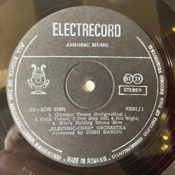 Винтажная виниловая пластинка LP ElectricCord Aerobic Music Румынское Диско (Румыния 1987)