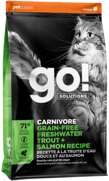 Go! 7.26кг Сухой беззерновой корм для котят и  кошек с чувствительным пищеварением, беззерновой, форель и лосось