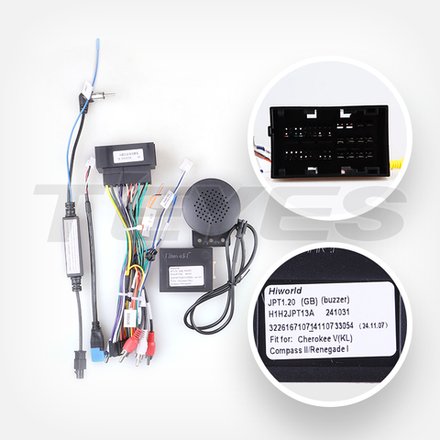 Комплект рамки с разъёмами 10" Jeep Cherokee 2014-2022 - Car-Smart 608