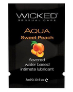Лубрикант с ароматом спелого персика Wicked Aqua Sweet Peach - 3 мл.