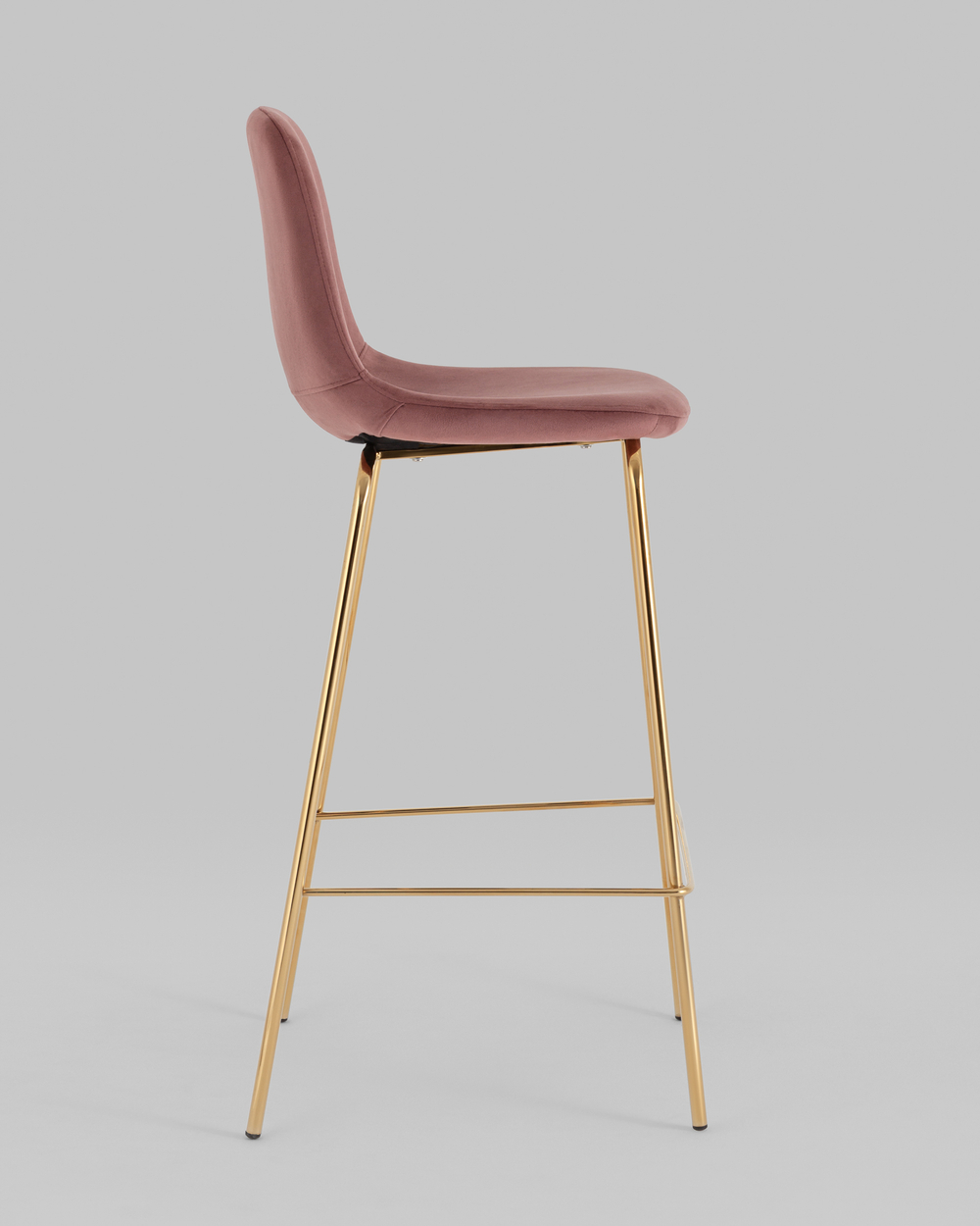 Стул барный Валенсия SN велюр пыльно-розовый золотые ножки 2 шт