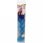 Цветная коса канекалон «Необыкновенная» 100г, 55 см, синий