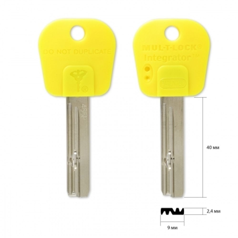 Заготовка вертикального ключа 10451 MUL-T-LOCK 466P Orig MTL466P
