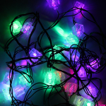 Электрогирлянда LED цветная с насадкой Кубики, длина насадки 1,5см, 28 ламп, 5м, 1 р.м.