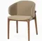 Стул Lando, орех с коричневой обивкой