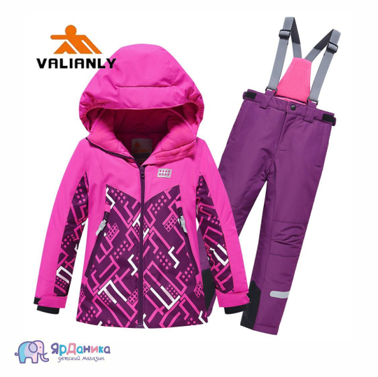 Зимний костюм Valianly фиолетово-розовый, Лего