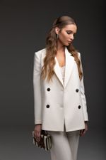 Пиджак прямого силуэта (в оттенке айвори)