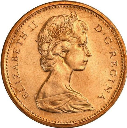 1 цент. 100 лет Конфедерации. Голубь. 1967 год. XF