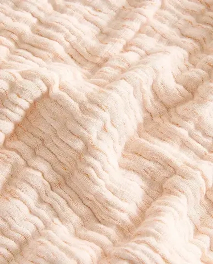 ZARA HOME ОДНОТОННЫЙ ПЛЕД ИЗ ХЛОПКА, КОРАЛЛОВЫЙ
