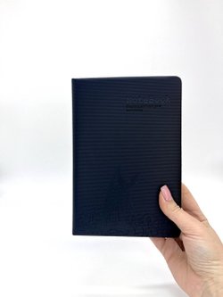 Блокнот 128 л А5 линейка мельница черный (7675-1)