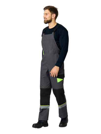 Костюм "Ховард-2" полукомбинезон (т.серый/черный/лимон)