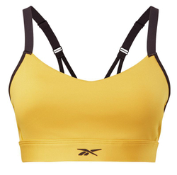 Теннисный бюстгальтер Reebok Lux Strappy Bra W - semi solar gold