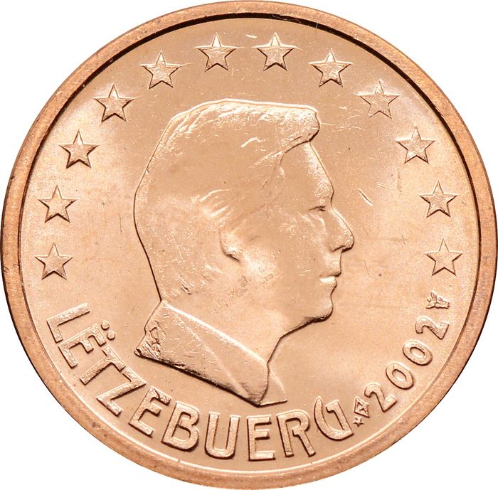 2 евроцент 2002 Люксембург (2 euro cent)