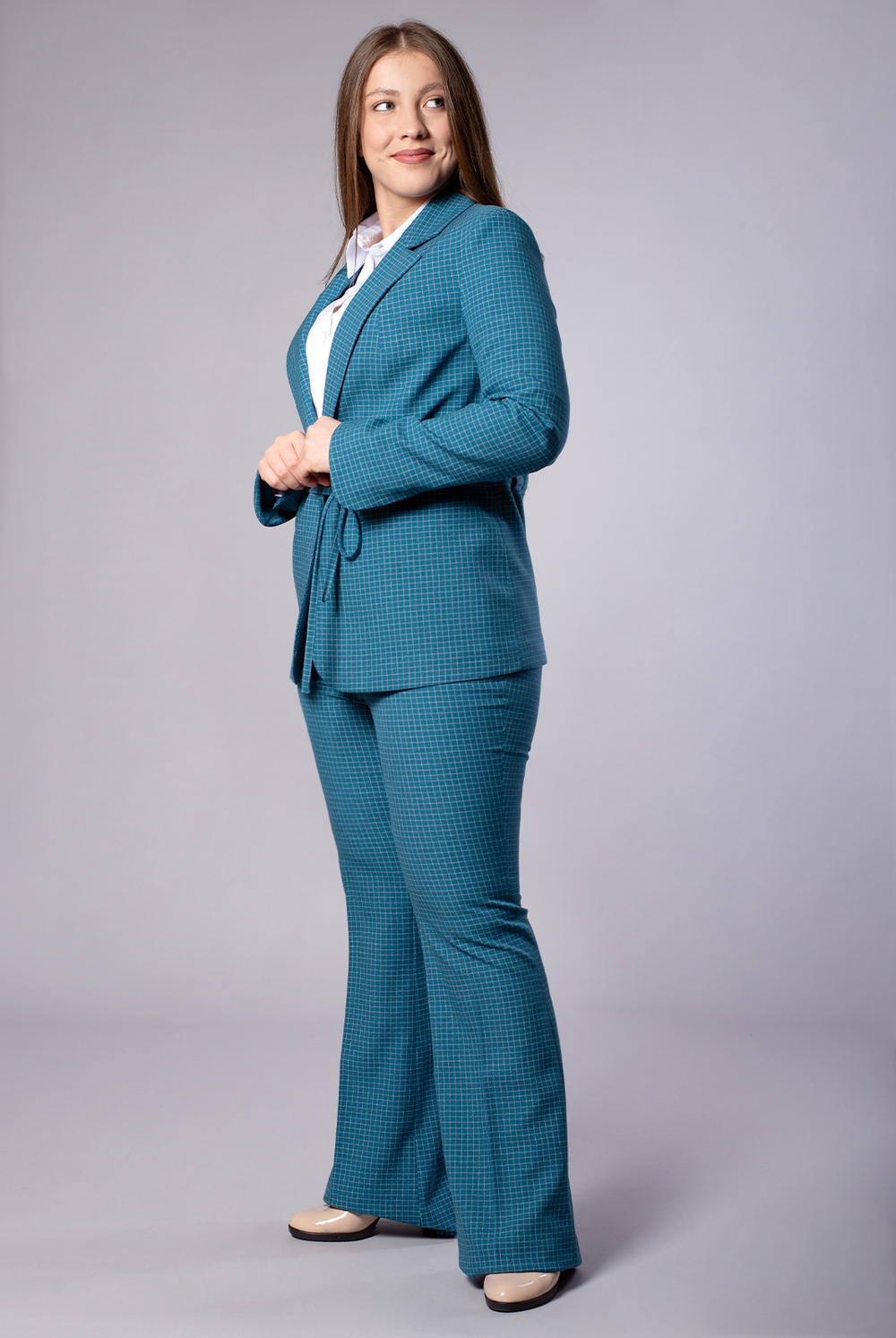 Жакет женский 3881зпа, клетка #406Кз043881ЗП