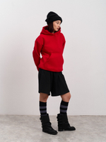 Толстовка женская с капюшоном "Вasic" красный