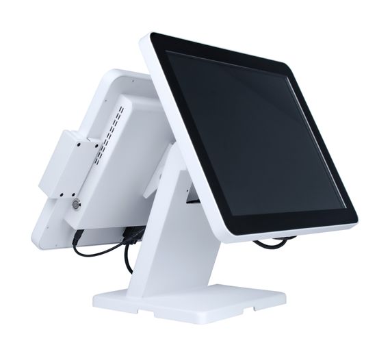 Сенсорный моноблок POScenter POS90 Pro (15&quot;, PCAP, N100, RAM 4Gb, SSD M2 128Gb, 90W, MSR) БЕЛЫЙ, с Windows