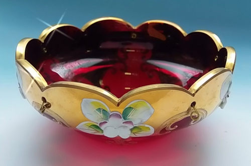 Смальта рубин золото. Розетка №11