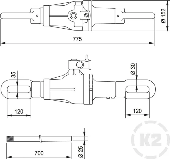 Домкрат тяговый Holmatro PL 2510