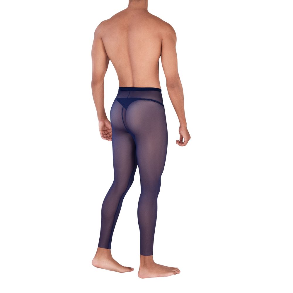 Мужские леггинсы темно-синие полупрозрачные сетчатые  Pikante MANHOOD LONG JOHNS 033608