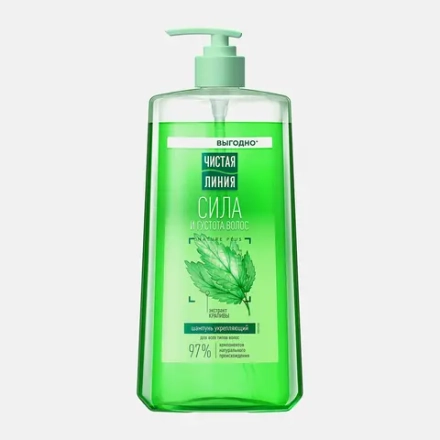 Укрепляющий шампунь для всех типов волос Чистая линия 1л