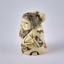 Нэцкэ Ребенок Карако с тыквой-горлянкой