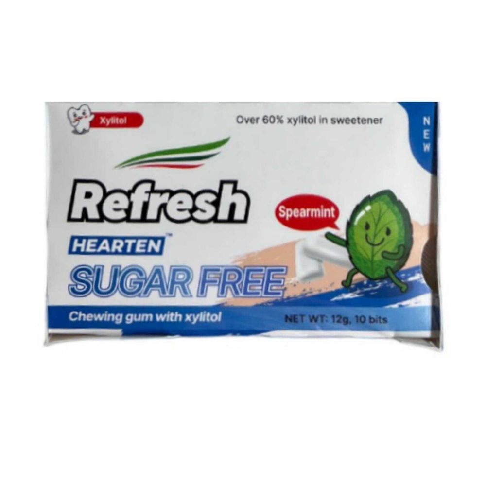 Жевательная резинка Refresh Hearten Spearmint без сахара 12 г