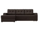 Диван угловой Эмир БС левый угол, Коричневый, Экокожа, 28405L