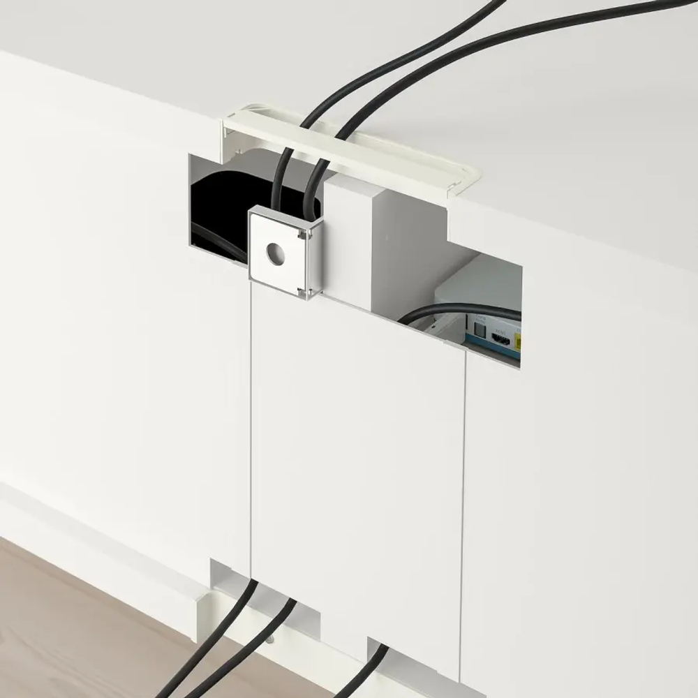 Комплект мебели д/гостиной  - IKEA BESTÅ/BESTA LACK, 193x42x240см, белый, БЕСТО ЛАКК ИКЕА