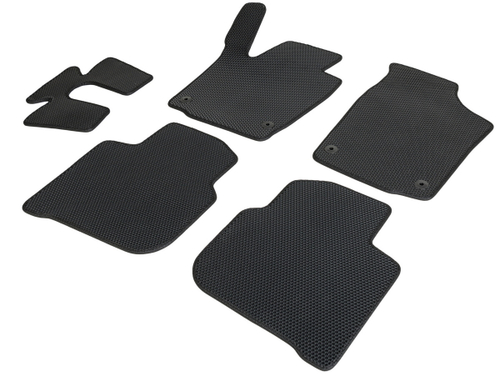 Коврики в салон автомобиля AutoFlex EVA (ЭВА, ЕВА) Business для Skoda Rapid I, II поколение лифтбек 2013-2020 2020-н.в./Volkswagen Polo VI поколение лифтбек 2020-н.в., 5 частей, с крепежом, 3510101