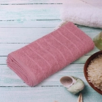 Полотенце махровое 70*130см «Sea ​​wave» цвет розовый 10120 плотность 400гр/м2