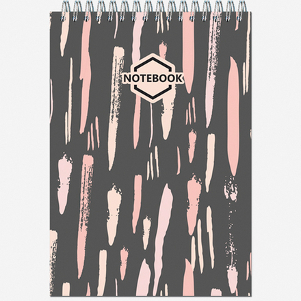 НОВИНКИ! Блокнот формат А5 120 листов на металлическом гребне "Стильный Офис"