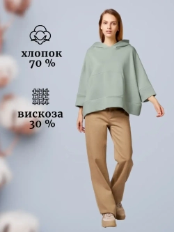 Худи оверсайз толстовка с капюшоном кофта без начеса