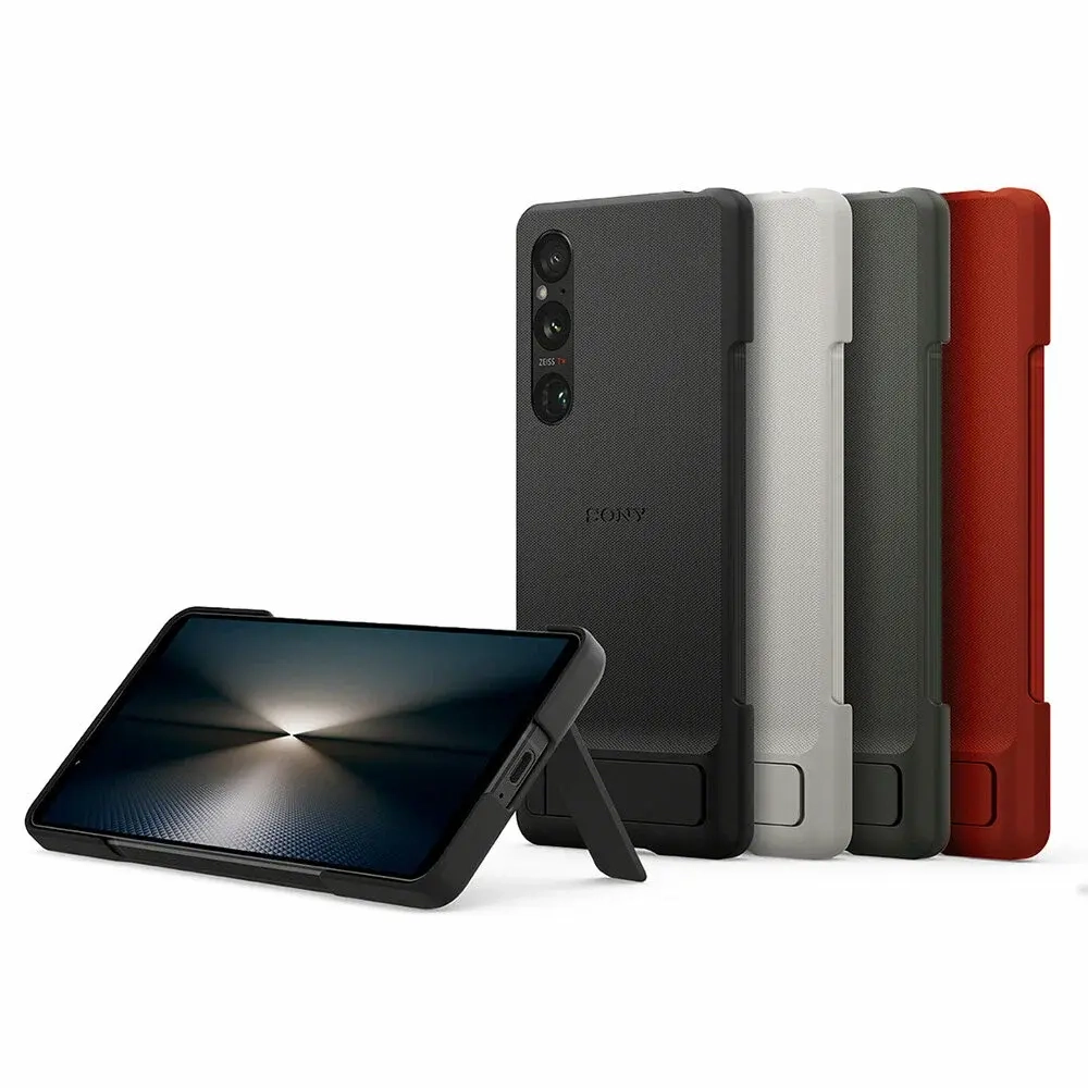 Оригинальный чехол с подставкой SONY Style Cover XQZ-CBEC для Xperia 1 VI — платиново-серый