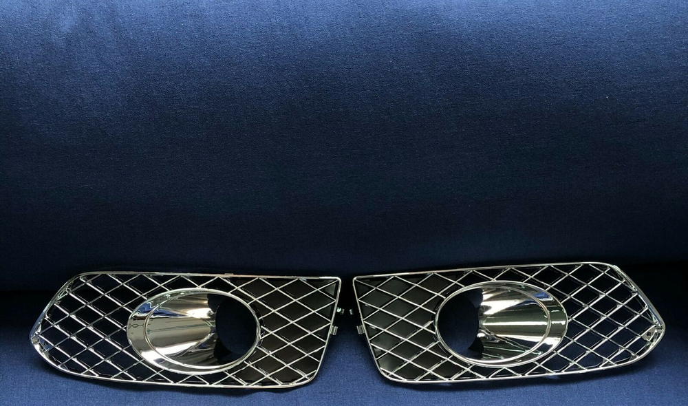 Хромированная решетка радиатора с боковыми и нижними сетками для Bentley Bentayga 2015-2020 Бентли Бентайга