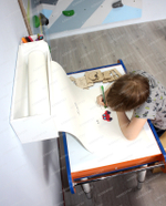 Полка навесная универсальная "Учёный кот" синий