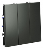 Выключатель трехклавишный без рамки Voltum S70 VLS030106