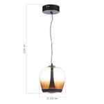 SL6014.413.01 Светильник подвесной ST-Luce Черный/Коричневый, Черный LED 1*17W 3000K RIPPLE