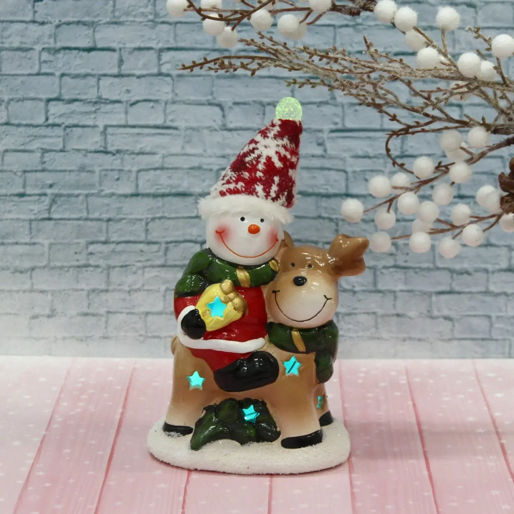 Фигурка с подсветкой Miracle «Верхом на олене» 22*12 см