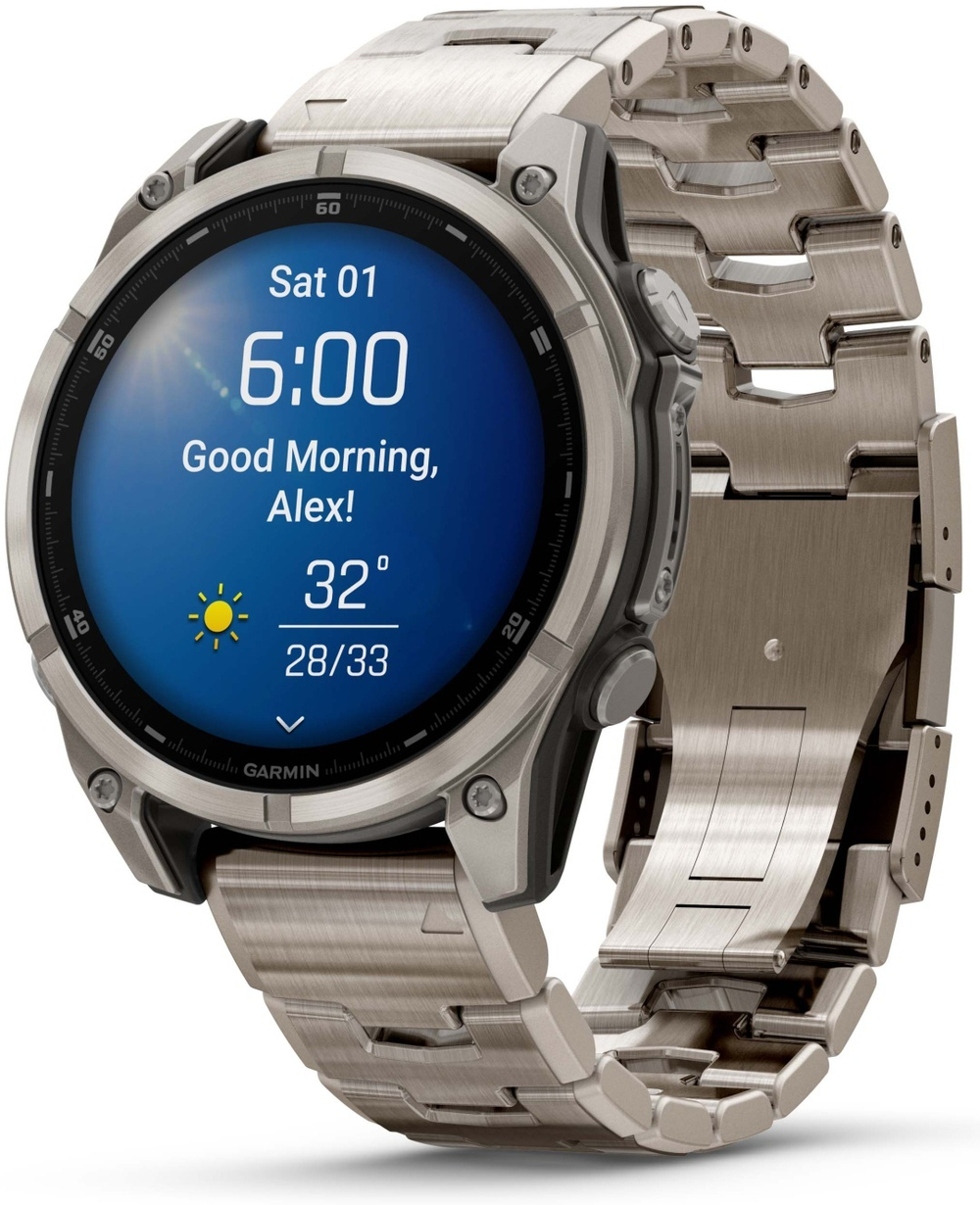 Смарт-часы Garmin Fenix 8 47 мм серебристый-серый