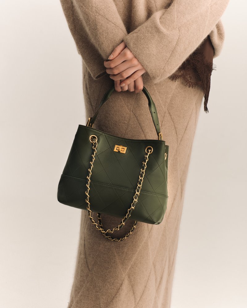 MAISON mini оливковый - небольшие вмятины на коже 23