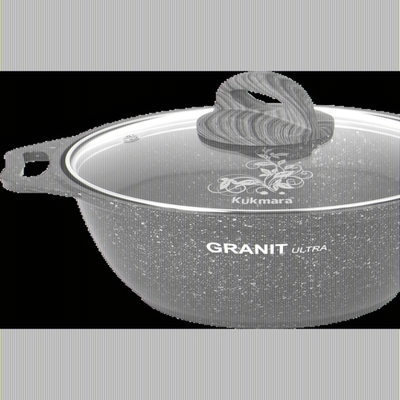 Кастрюля 2л «Granit ultra»(red) со стеклянной крышкой кга22а