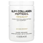 Codeage, Порошок из пептидов коллагена GLP-1, Trim & Glow®, без добавок, 300 г (10,58 унции)