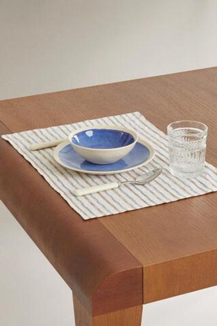 ZARA HOME ПОЛОСАТАЯ ЛЬНЯНАЯ САЛФЕТКА, ЭКРЮ