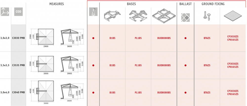 Зонт профессиональный Scolaro Pompei Braccio, белый, слоновая кость