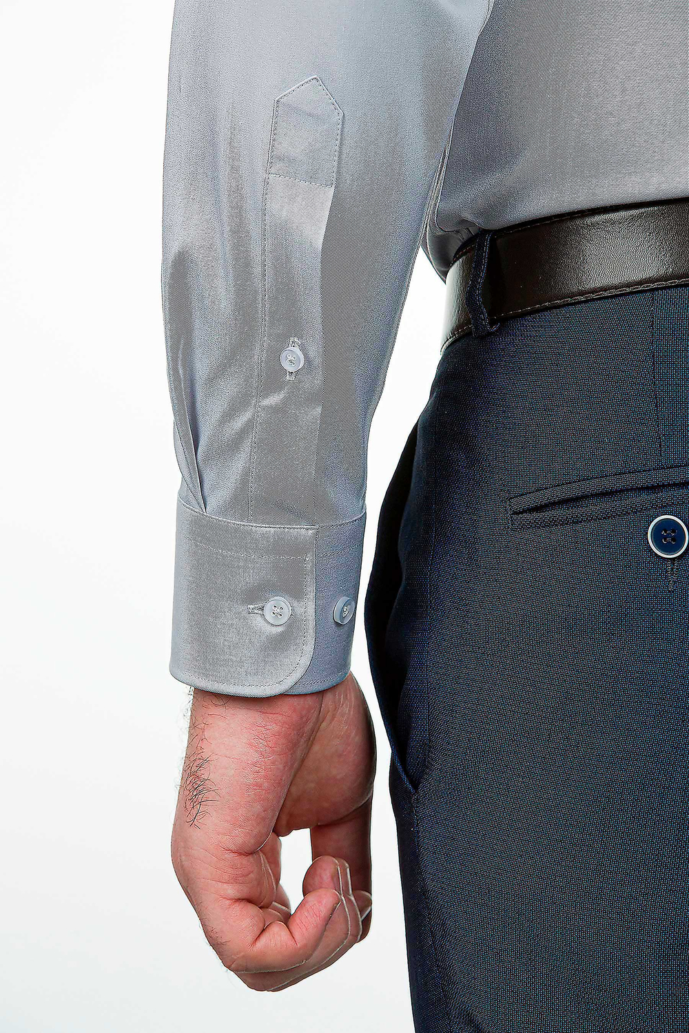 Сорочка мужская VESTER длинный рукав, цвет серый, бамбуковое волокно 515182 11