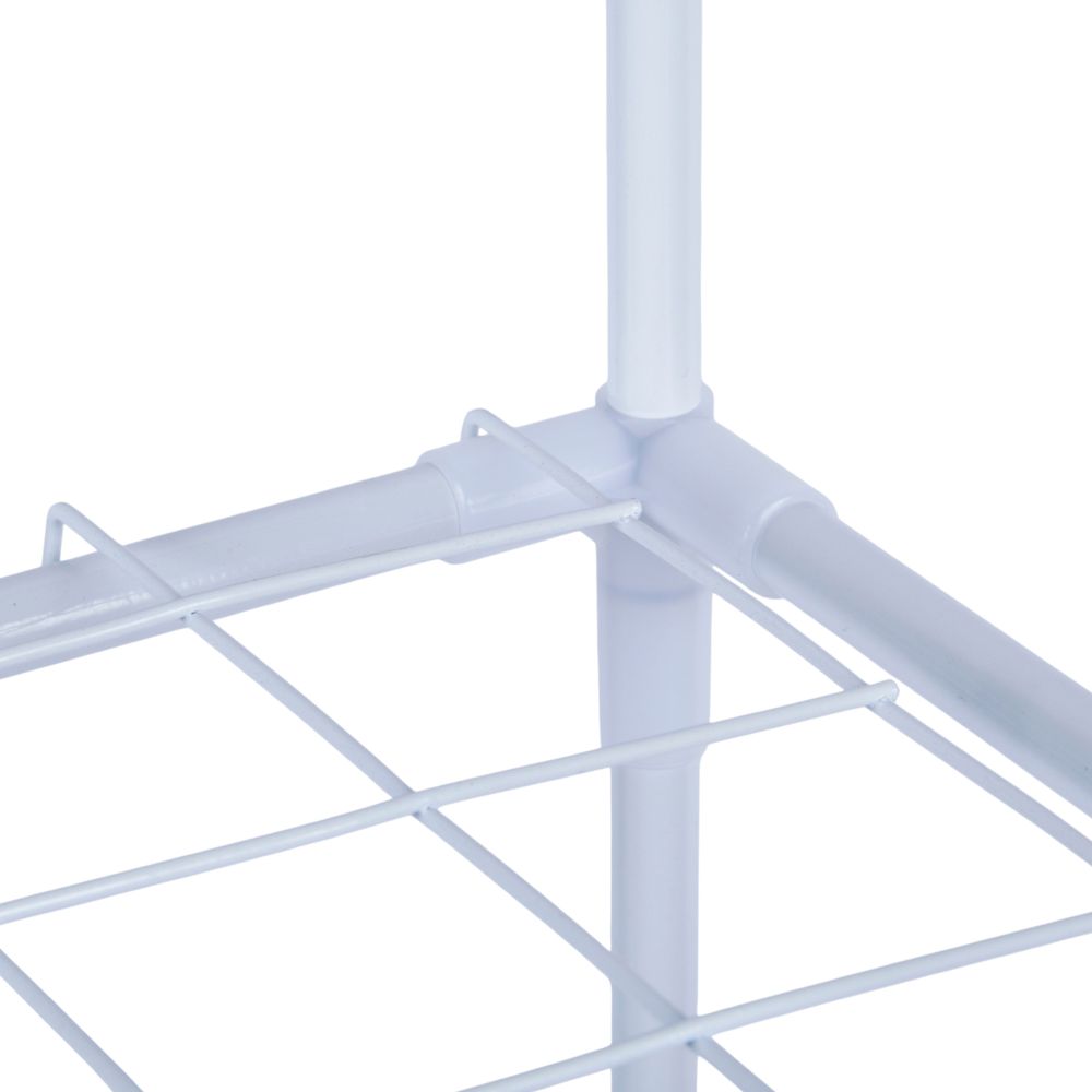 UGH-R01 H80 WHITE-WHITE ECONOM Парник-стеллаж для рассады. 3 полки. 46x24x80см. Металлическая труба в ПВХ. цвет белый. Тент ПВХ эконом. TM ФитоЛето