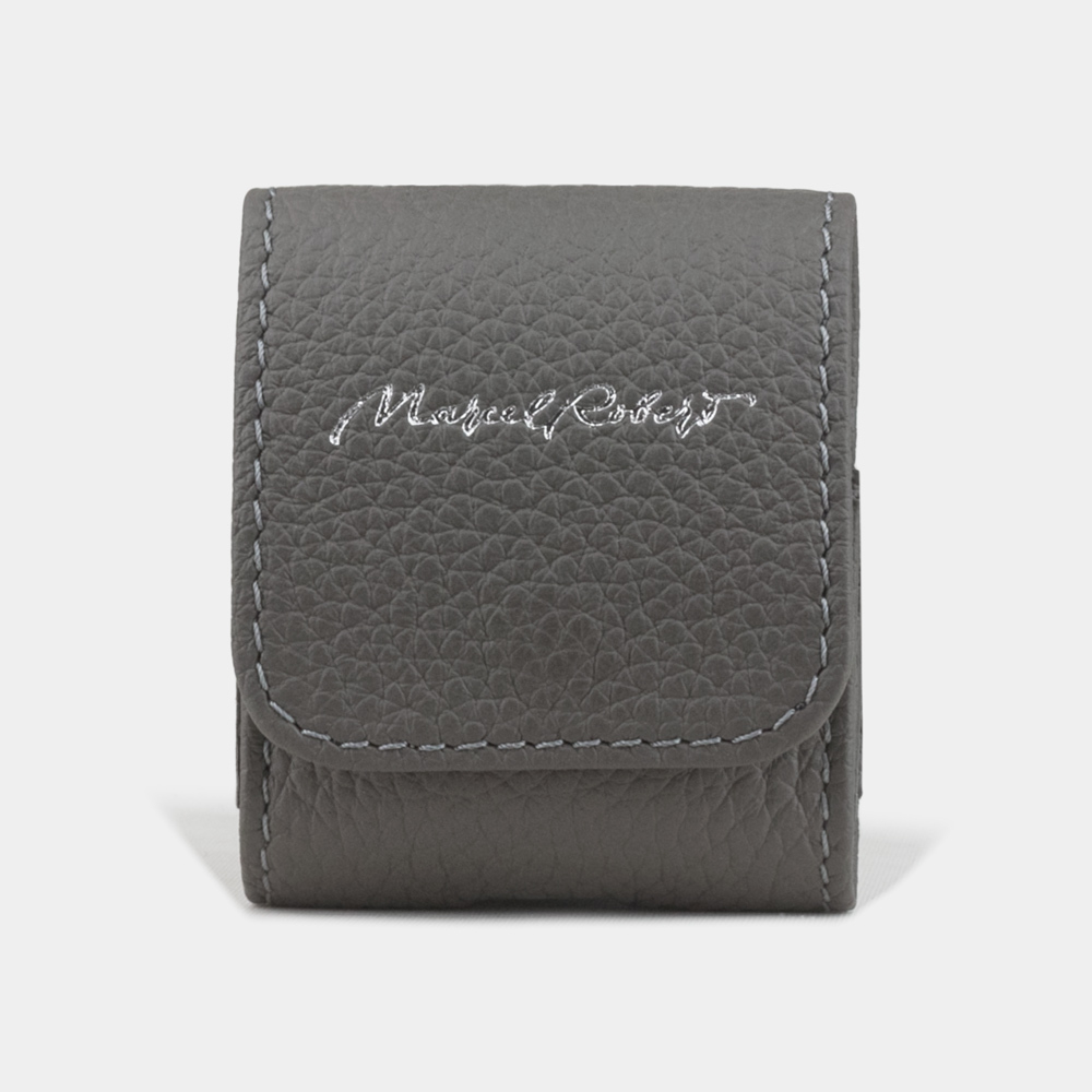 Чехол для наушников Petit из кожи теленка, серого цвета