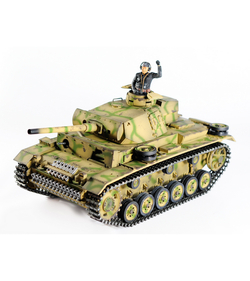 Р/У танк Taigen 1/16 Panzerkampfwagen III (Германия) дым, свет (для ИК боя) V3 2.4G RTR камуфляж